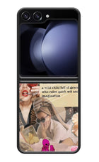 Gemini Zodiac Samsung Galaxy Z Flip5 Glass Case Back Cover by Casekaro
