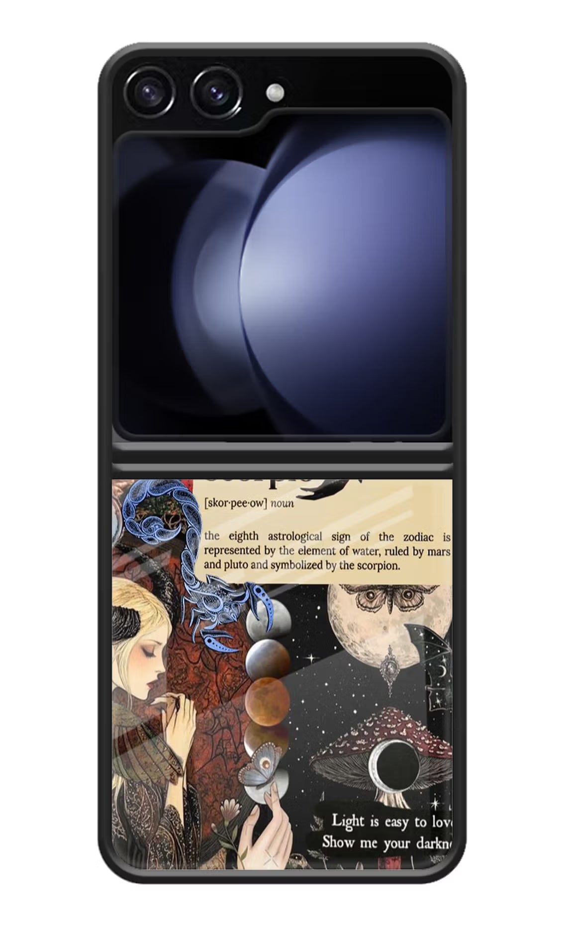 Scorpio Zodiac Samsung Galaxy Z Flip5 Glass Case Back Cover by Casekaro