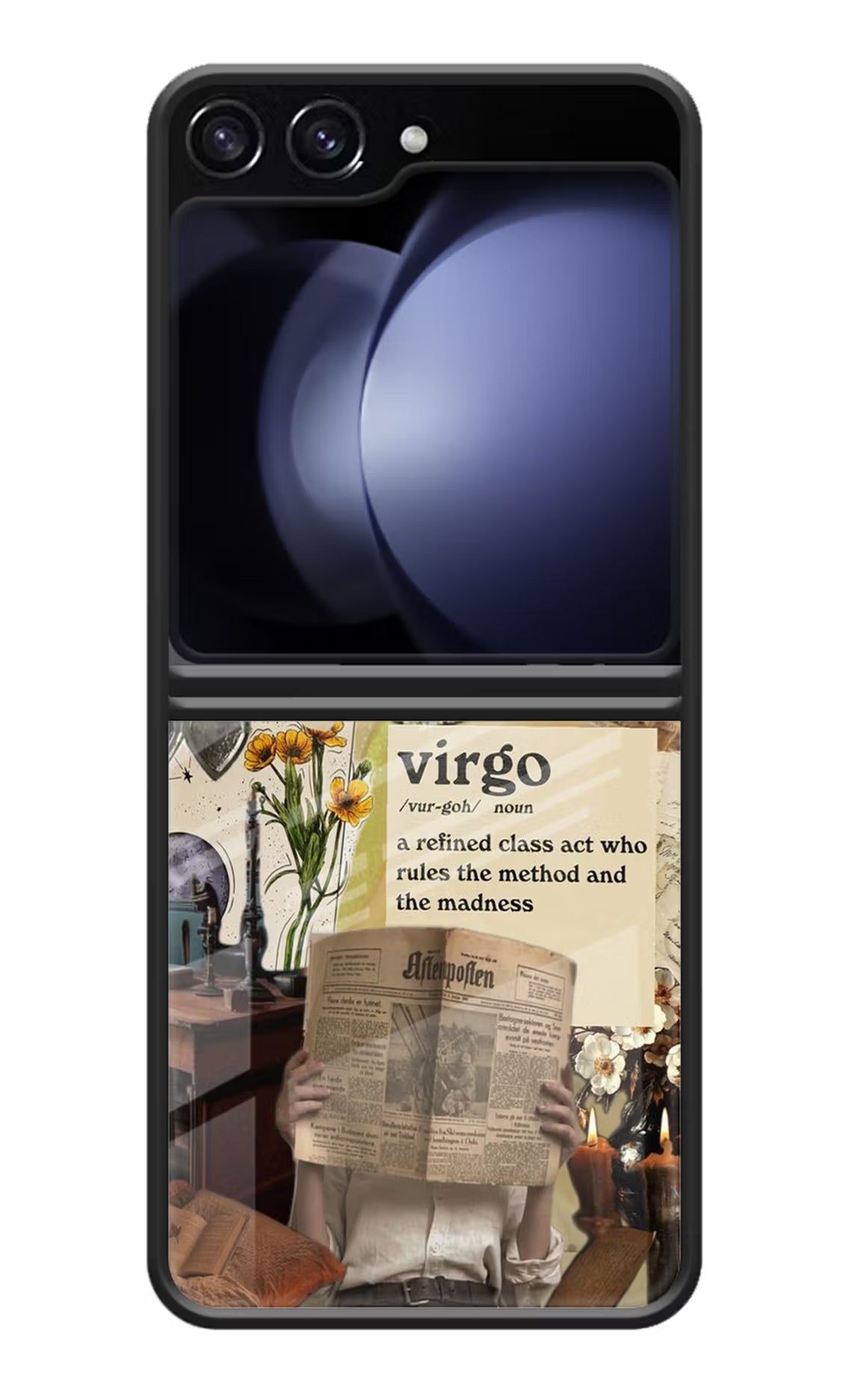 Virgo Zodiac Samsung Galaxy Z Flip5 Glass Case Back Cover by Casekaro