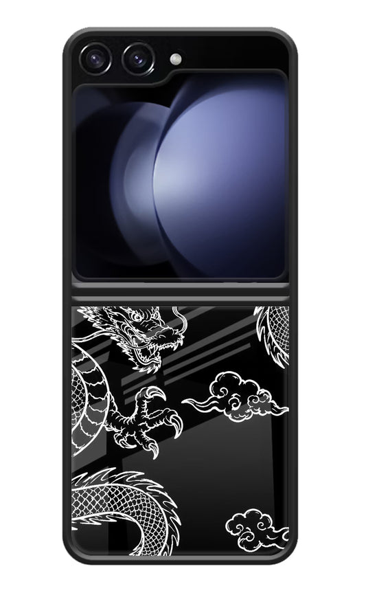 Twin Dragons Samsung Galaxy Z Flip5 Glass Case