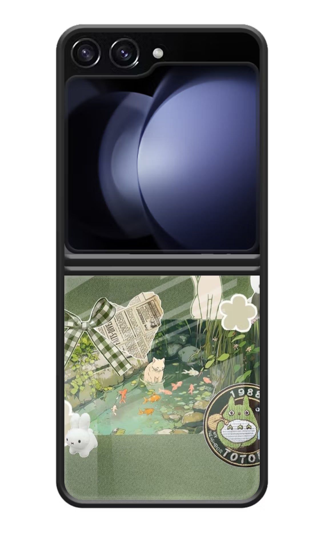 Aesthetic anime Samsung Galaxy Z Flip5 Glass Case Back Cover by Casekaro