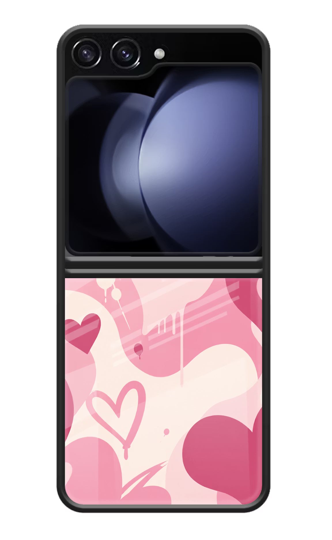 Hearty case Samsung Galaxy Z Flip5 Glass Case Back Cover by Casekaro