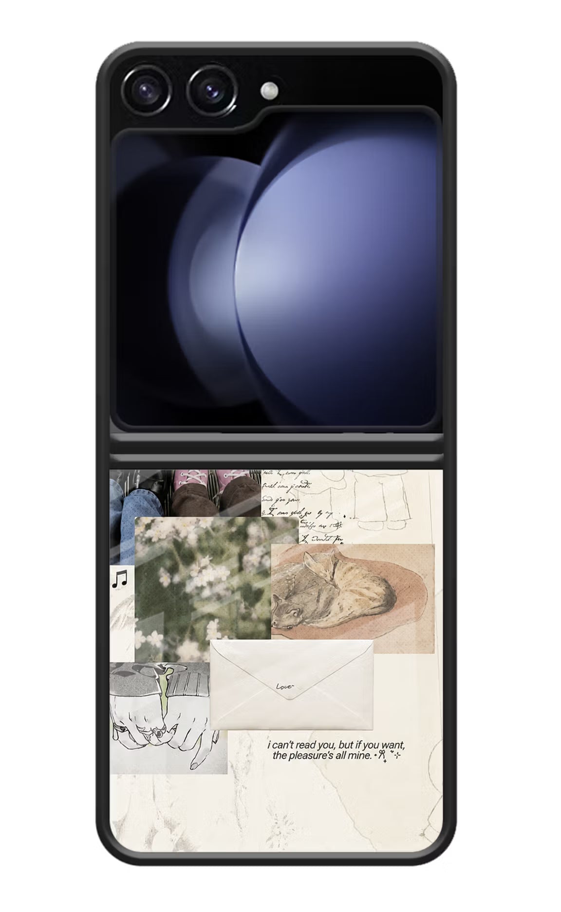 Soft Aesthetic Samsung Galaxy Z Flip5 Glass Case