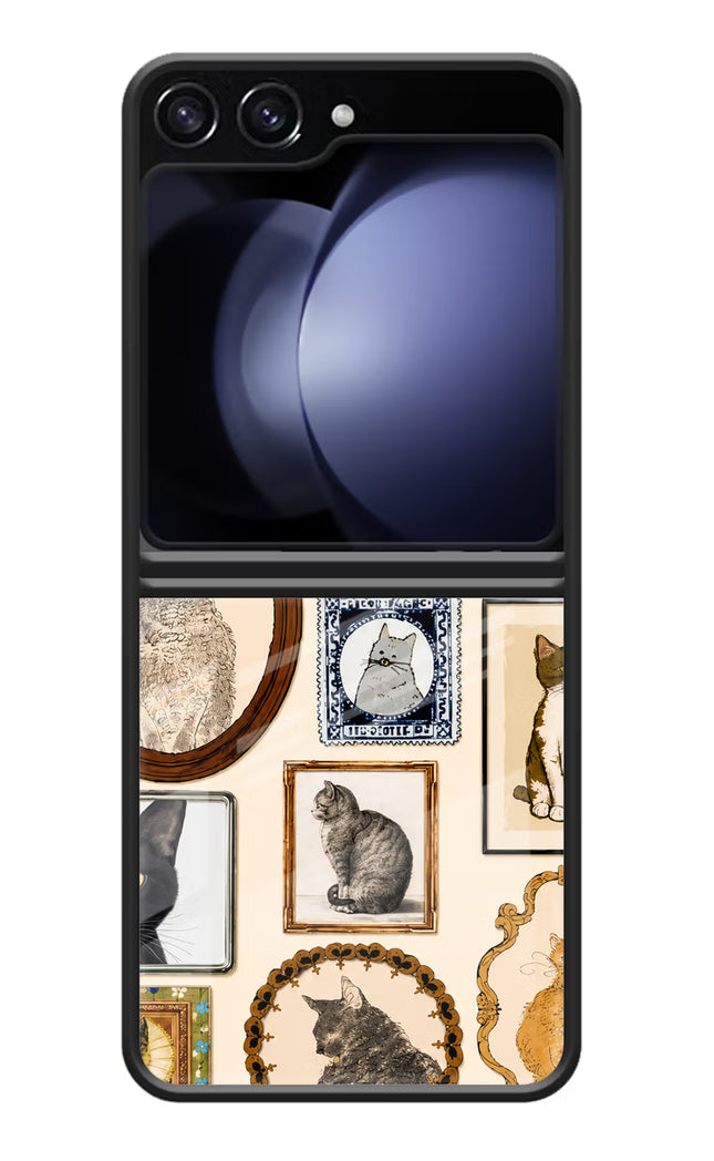 Mirror Cats Samsung Galaxy Z Flip5 Glass Case