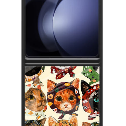 Cool Cat Samsung Galaxy Z Flip5 Glass Case