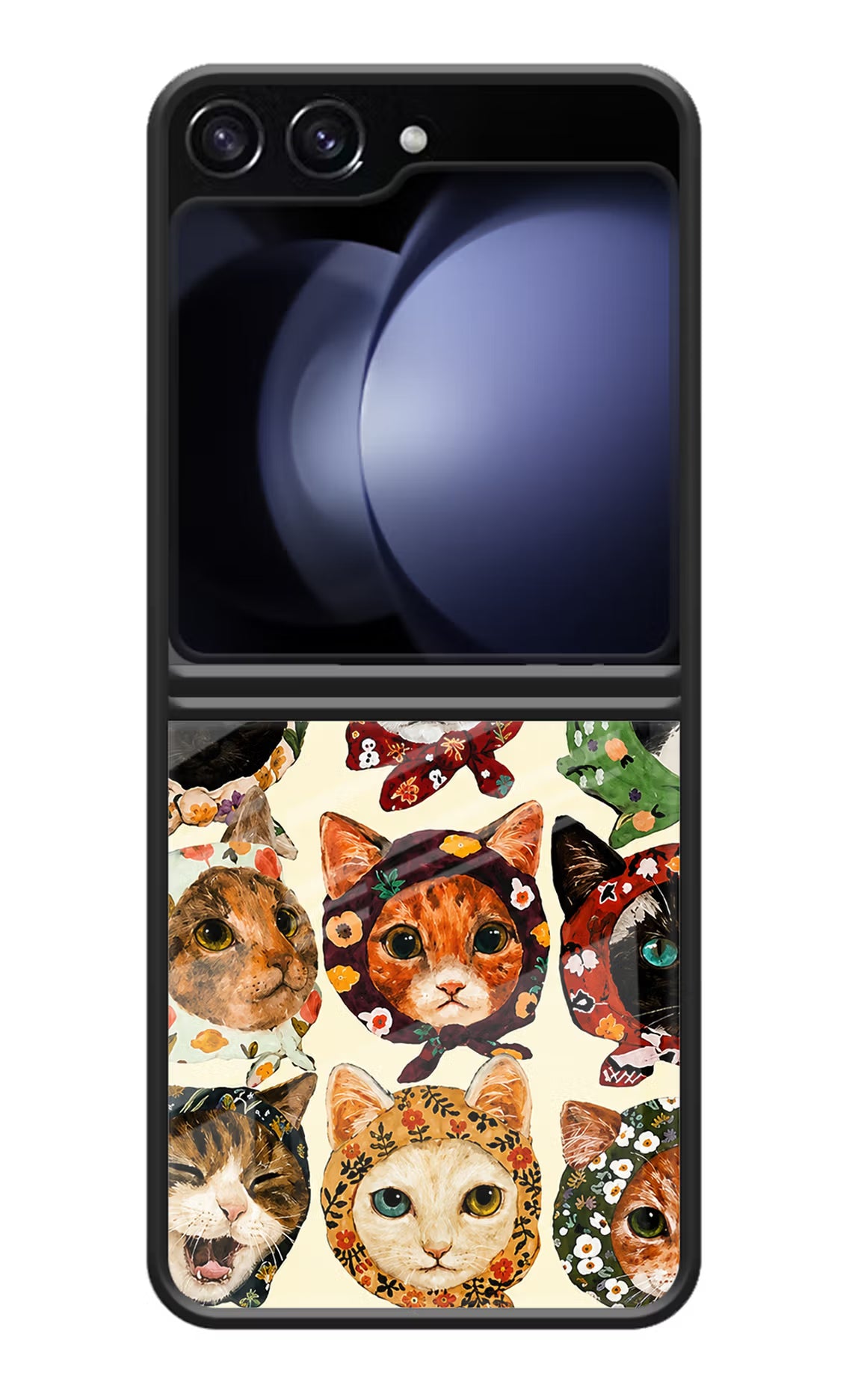 Cool Cat Samsung Galaxy Z Flip5 Glass Case