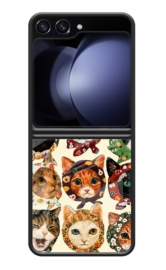 Cool Cat Samsung Galaxy Z Flip5 Glass Case