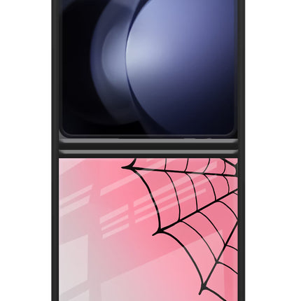 Pink Web Samsung Galaxy Z Flip5 Glass Case