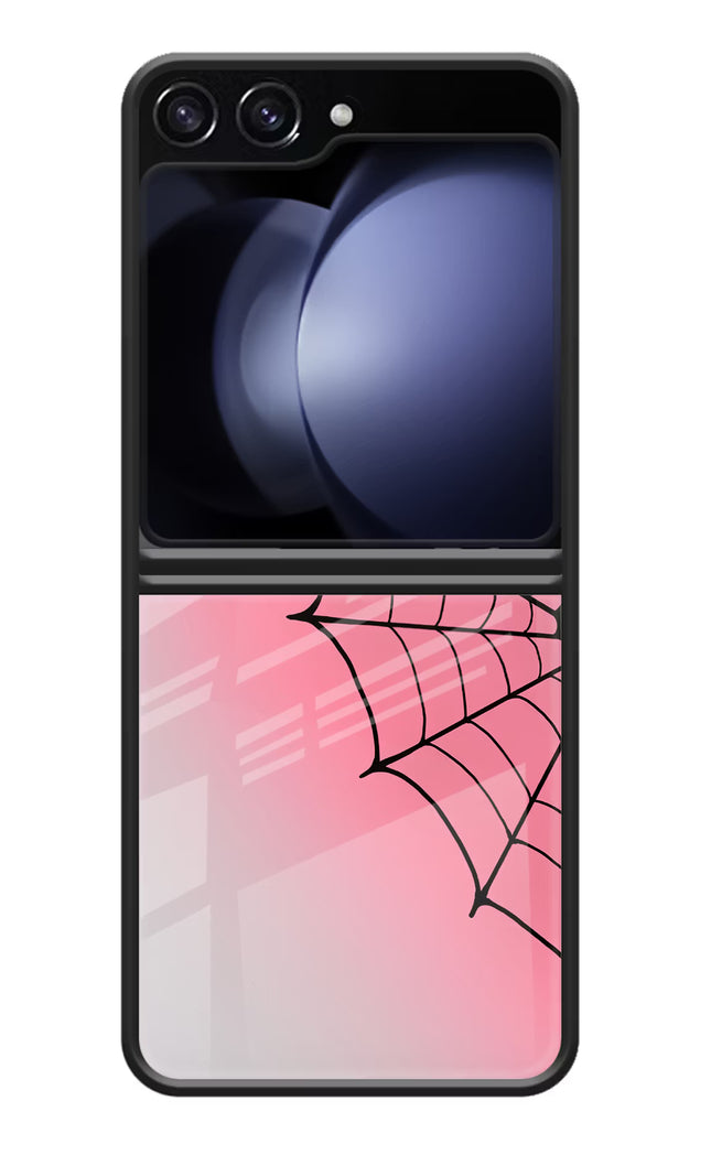 Pink Web Samsung Galaxy Z Flip5 Glass Case