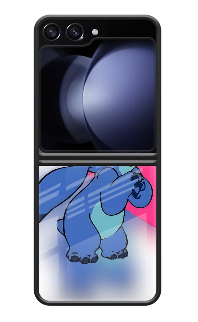 Stitch Hug Samsung Galaxy Z Flip5 Glass Case