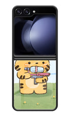 Tiger Treat Samsung Galaxy Z Flip5 Glass Case