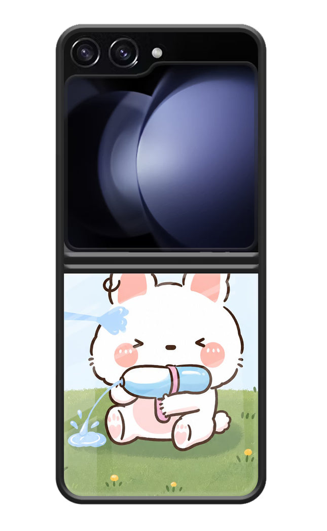 Bunny Treat Samsung Galaxy Z Flip5 Glass Case