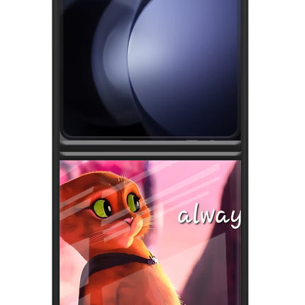 Always Cat Samsung Galaxy Z Flip5 Glass Case