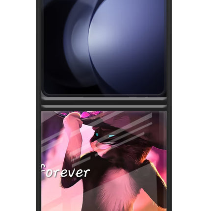 Forever Cat Samsung Galaxy Z Flip5 Glass Case