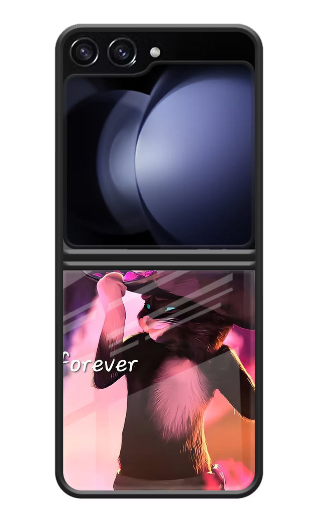 Forever Cat Samsung Galaxy Z Flip5 Glass Case