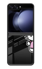 Kitty Charm Samsung Galaxy Z Flip5 Glass Case