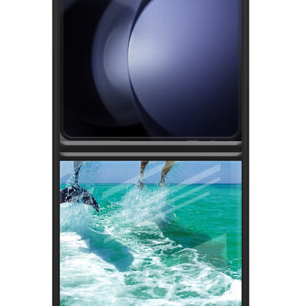 Dolphin vs Cow Samsung Galaxy Z Flip5 Glass Case