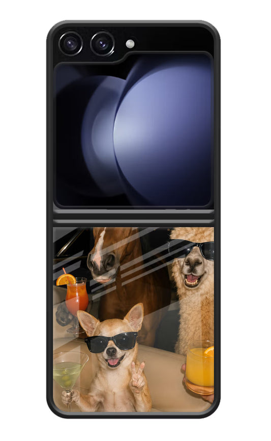 Party Squad Samsung Galaxy Z Flip5 Glass Case