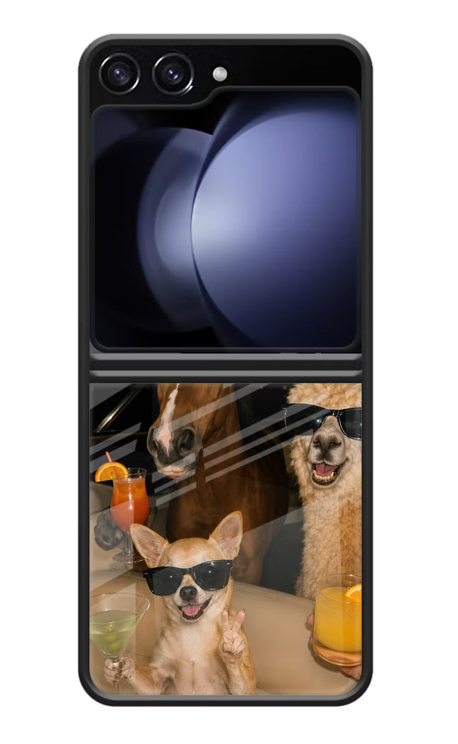 Party Squad Samsung Galaxy Z Flip5 Glass Case