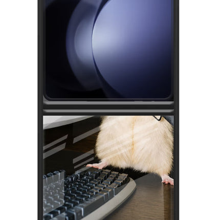 Hacker Hamster Samsung Galaxy Z Flip5 Glass Case