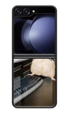 Hacker Hamster Samsung Galaxy Z Flip5 Glass Case