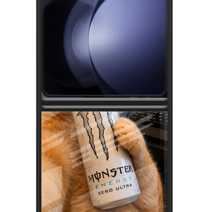 Gamer Cat Energy Samsung Galaxy Z Flip5 Glass Case
