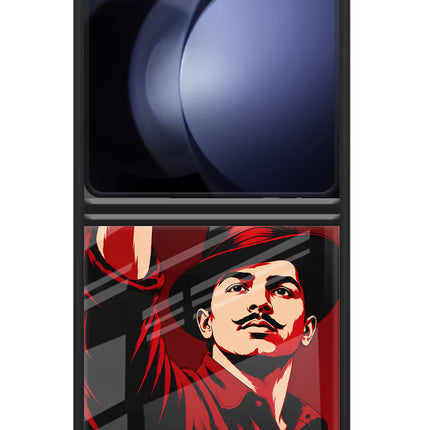 Bhagat Singh Revolution Samsung Galaxy Z Flip5 Glass Case