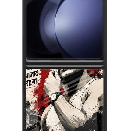 Chandrashekhar Azad Fearless Samsung Galaxy Z Flip5 Glass Case
