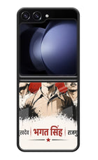 Bhagat Singh Trio Samsung Galaxy Z Flip5 Glass Case