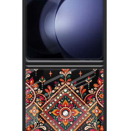 Noir Mehfil Samsung Galaxy Z Flip5 Glass Case