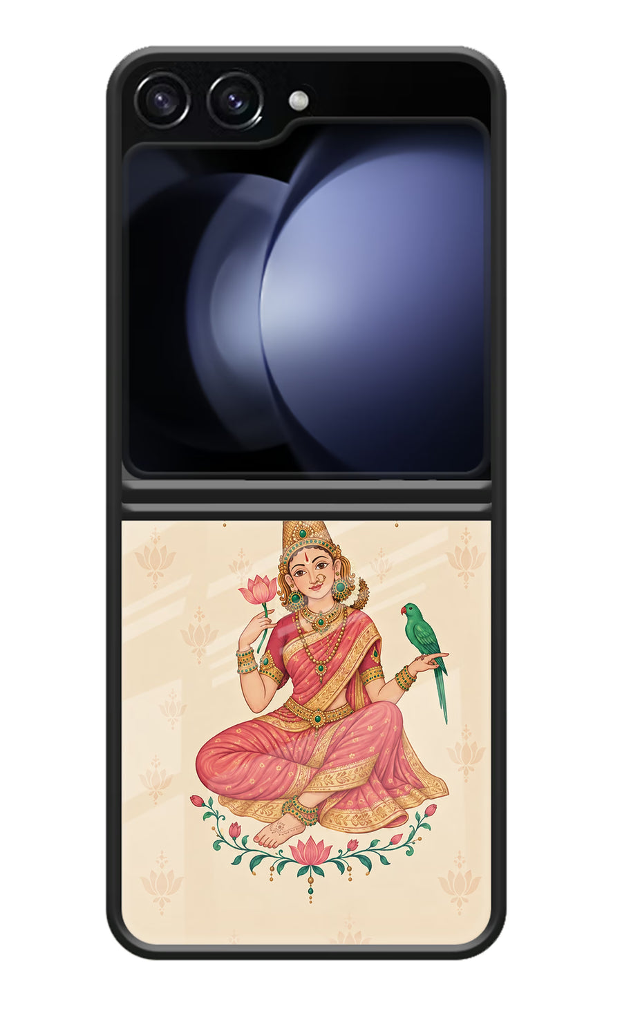 Goddess Lakshmi Samsung Galaxy Z Flip5 Back Cover, Glass case