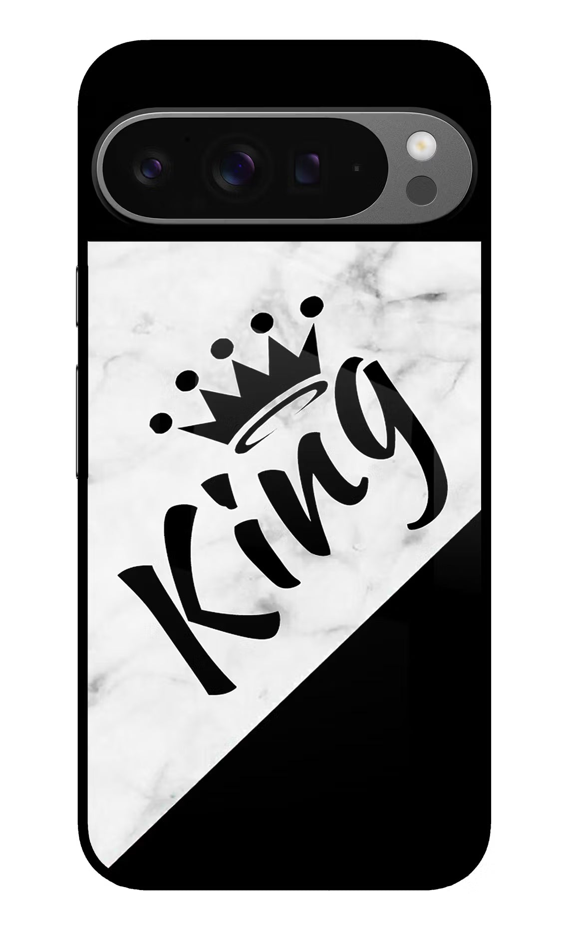 King Google Pixel 9 Pro XL Glass Case Back Cover by Casekaro