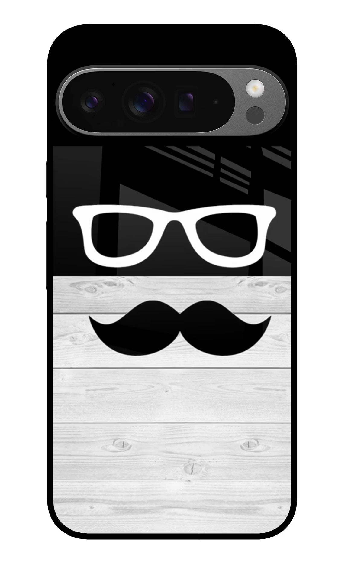 Mustache Google Pixel 9 Pro XL Glass Case Back Cover by Casekaro