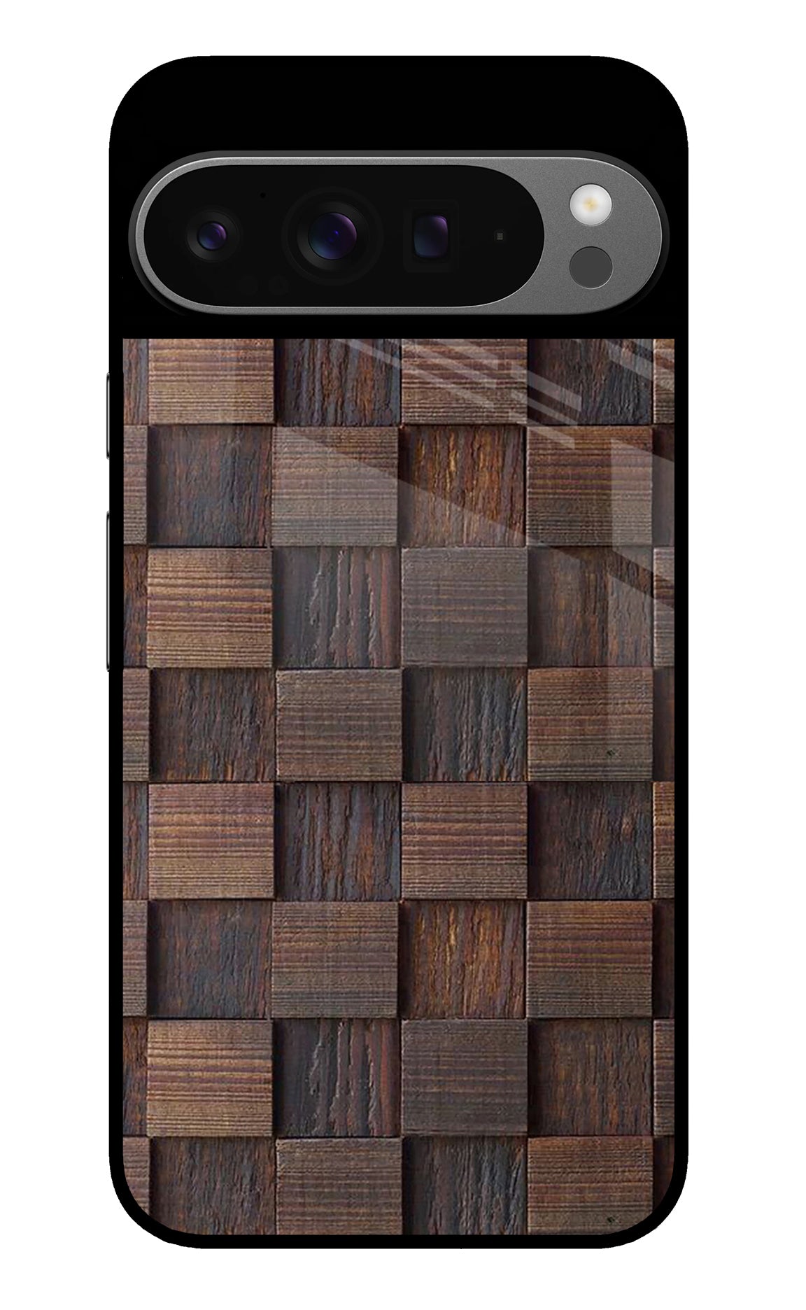 Wooden Cube Design Google Pixel 9 Pro XL Glass Case