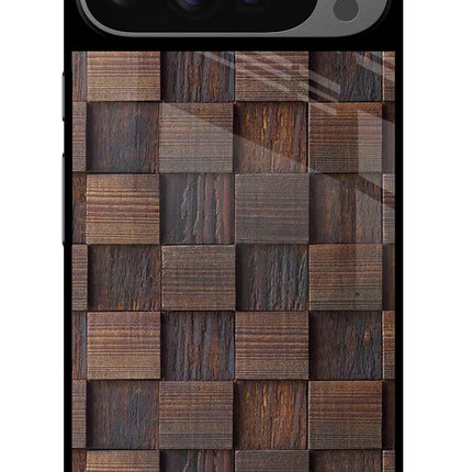 Wooden Cube Design Google Pixel 9 Pro XL Glass Case