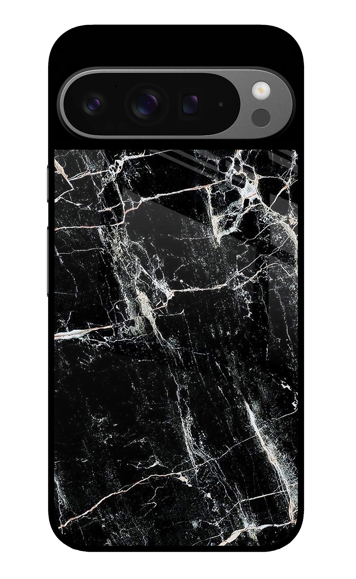 Black Marble Texture Google Pixel 9 Pro XL Back Cover