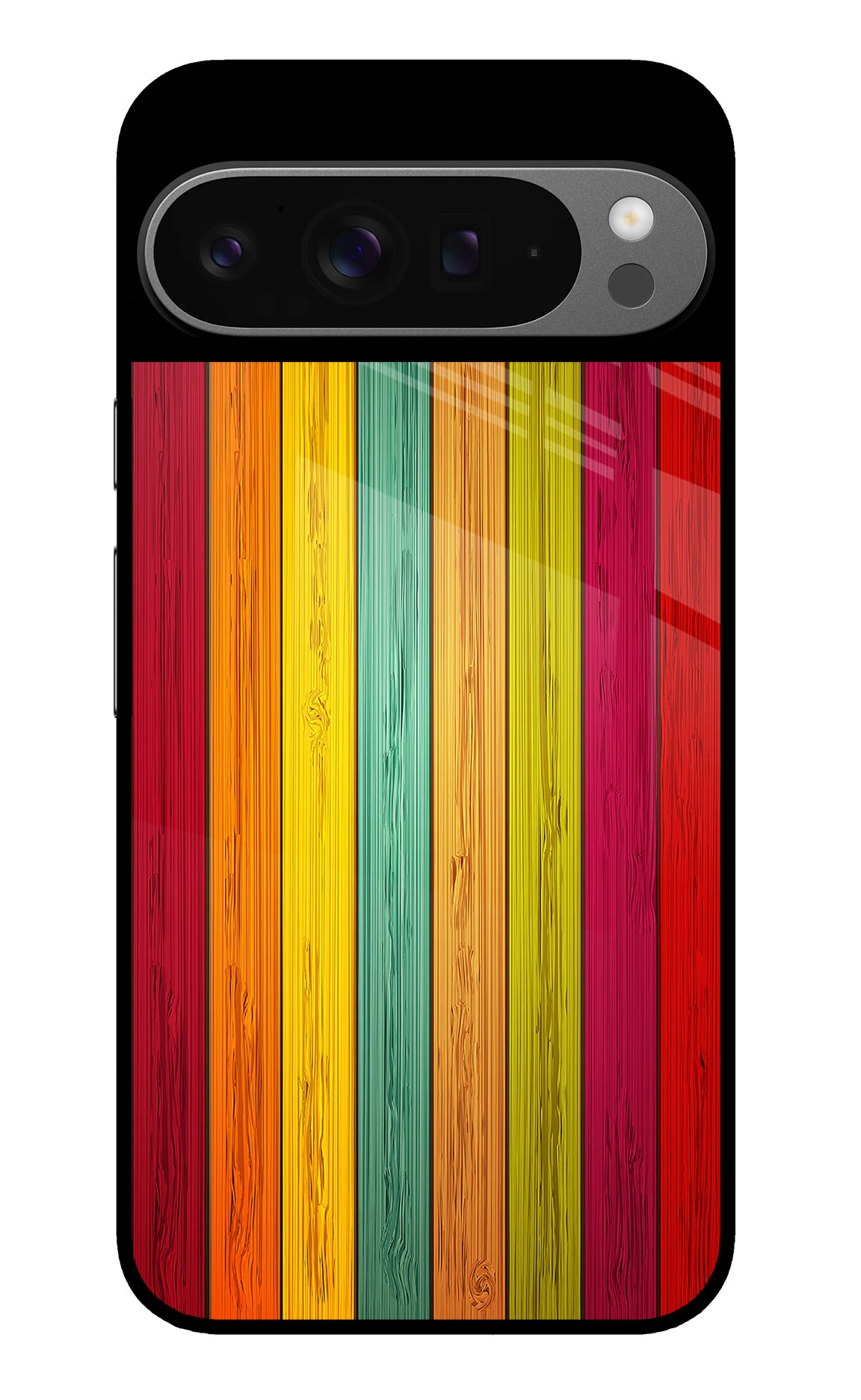 Multicolor Wooden Google Pixel 9 Pro XL Glass Case