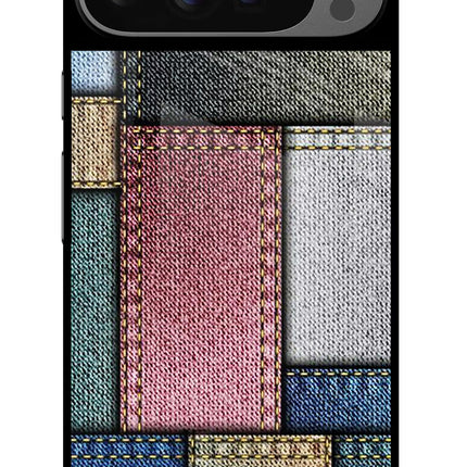 Multicolor Jeans Google Pixel 9 Pro XL Glass Case Back Cover by Casekaro