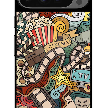 Cinema Abstract Google Pixel 9 Pro XL Glass Case Back Cover by Casekaro