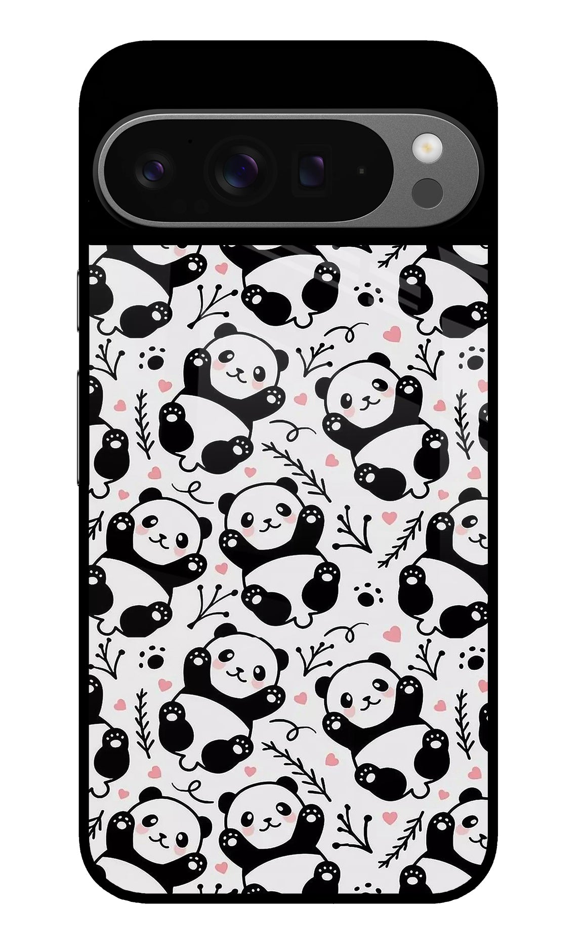 Cute Panda Google Pixel 9 Pro XL Glass Case