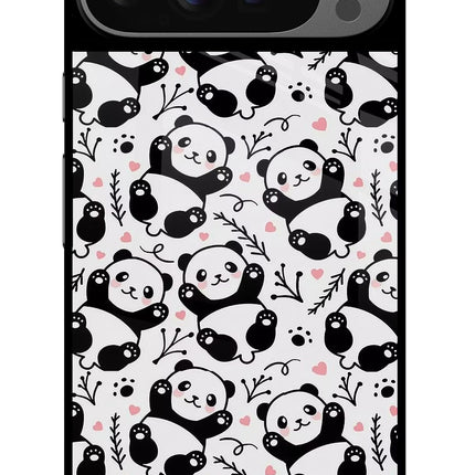 Cute Panda Google Pixel 9 Pro XL Glass Case
