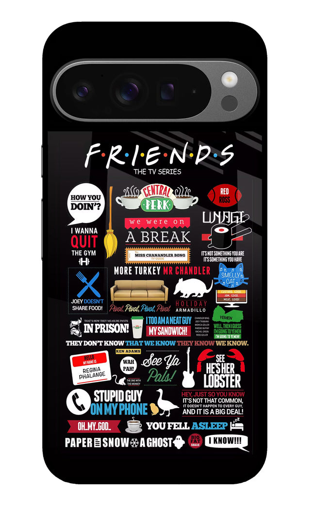 FRIENDS Google Pixel 9 Pro XL Glass Case Back Cover by Casekaro