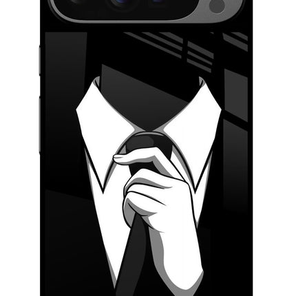 Black Tie Google Pixel 9 Pro XL Glass Case