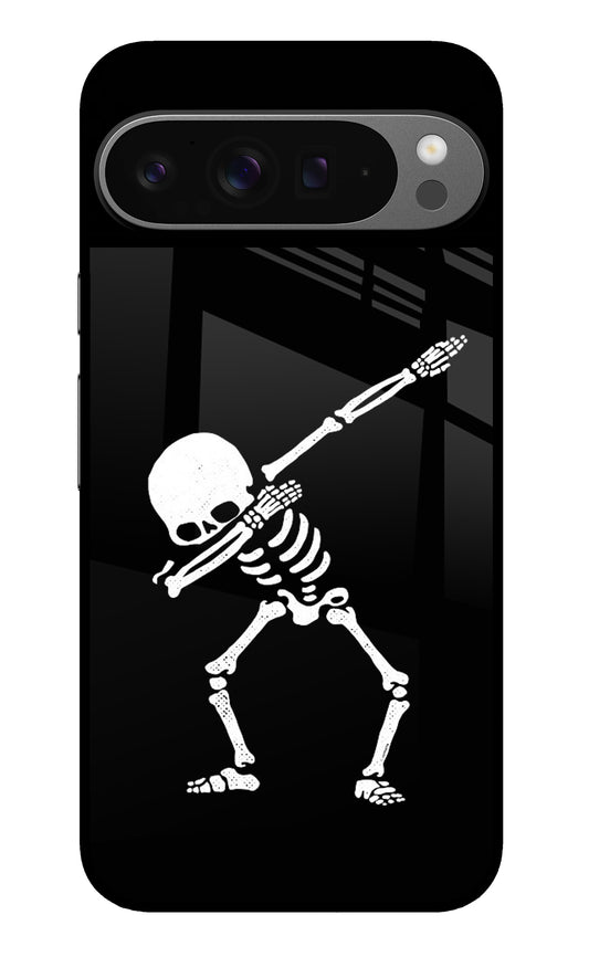 Dabbing Skeleton Art Google Pixel 9 Pro XL Glass Case