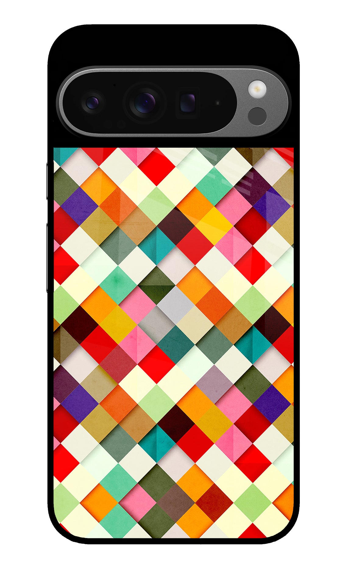 Geometric Abstract Colorful Google Pixel 9 Pro XL Glass Case