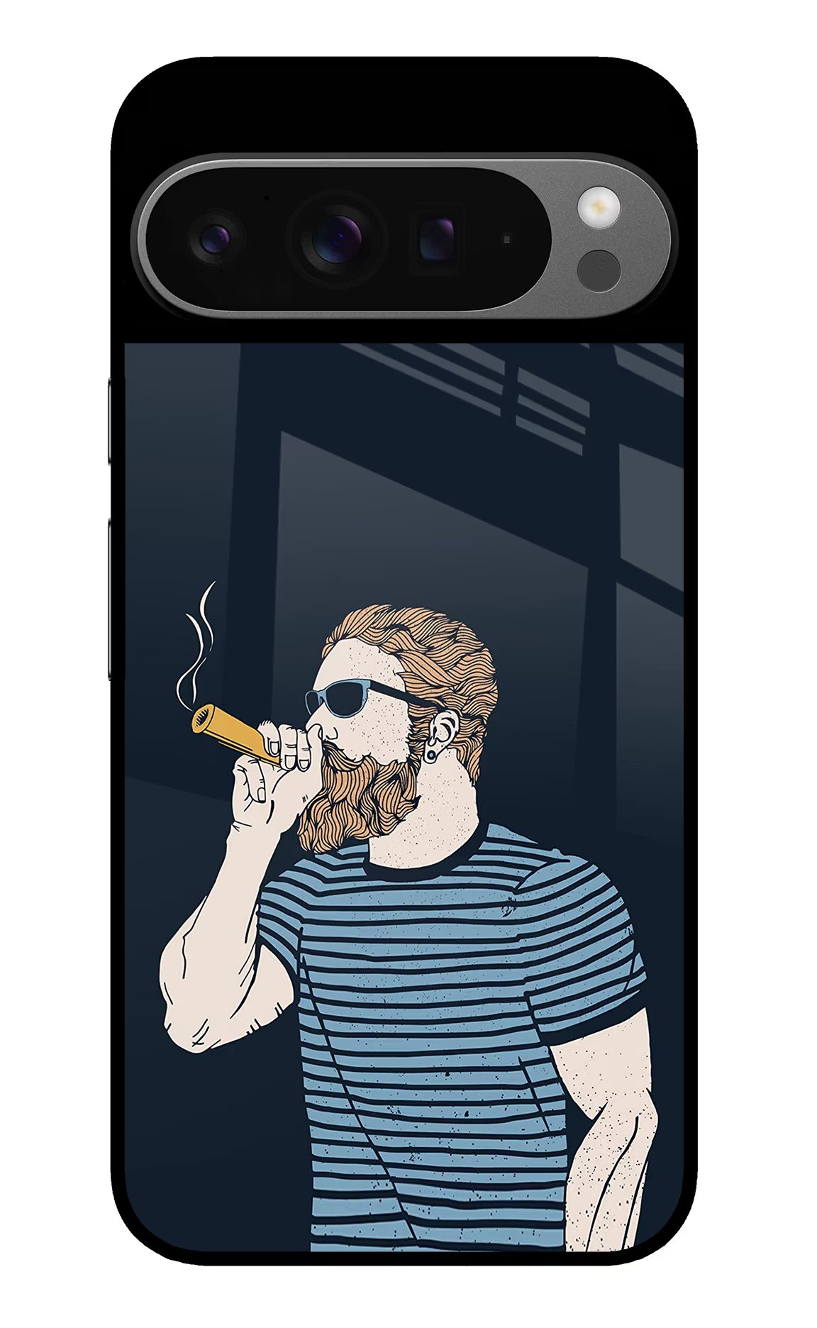 Smoking Google Pixel 9 Pro XL Glass Case Back Cover by Casekaro