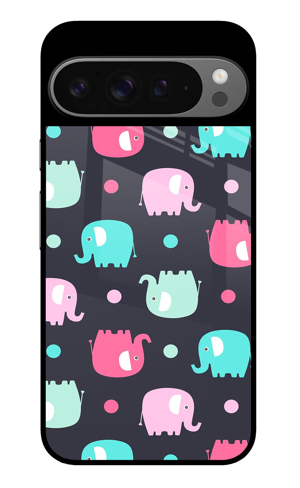 Elephants Google Pixel 9 Pro XL Glass Case