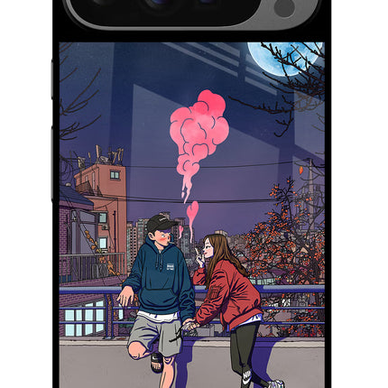 Chilling Couple Google Pixel 9 Pro XL Glass Case