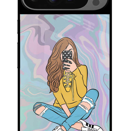 Selfie Girl Google Pixel 9 Pro XL Glass Case
