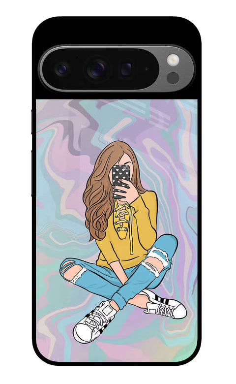 Selfie Girl Google Pixel 9 Pro XL Glass Case